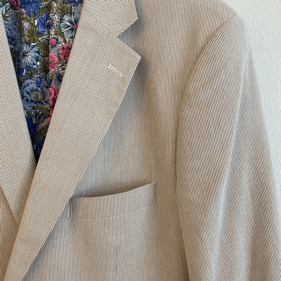 Alan Flusser Men's Striped Suit Blazer - Large - Picture 2 of 9